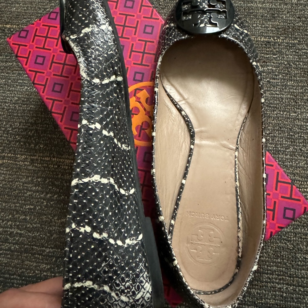 Tory Burch Reva Ballet flats mojave print snakeskin - Picture 6 of 8